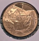 The Franklin Mint 1972 Christmas Greeting Card Medallions Bronze Medal 1 5 