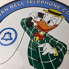 Vintage Public Telephones Sign Porcelain - Bell System Phone Booth Gas Pump Sign