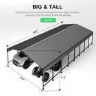 Pabimia 20x40 Ft Heavy-duty Metal Carport  Outdoor Galvanized Steel Shelter