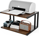 Printer Stand With 2 Tier Wood Shelves Desktop Organizer For Small Space Fax