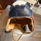 Vtg Circa 1930s-1940s Wilson Leather Football Helmet  White red F2454