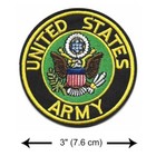 Us Army Iron On Patch 3  Embroidered Applique United States Military Round Usa