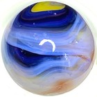 Unusual Clear Base With Strong Colored Ribbons Shooter Size  71  8b 40