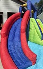 Splash And Slide Inflatable Water Slide W  Blower  Climbing Wall  Multicolor