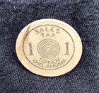 Oklahoma Sales Tax Token - 1 Mill - For Old Age Assistance - Paper Token -  at-4