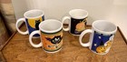 Set Of Four Halloween Coffee Mugs