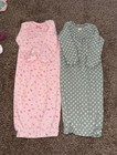 Babygirl Sleepwear Bundle Nb Zip Sleepers   Swaddles   19 Of Them   Multicolor
