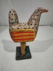 Folk Art Wood Chicken Hand Painted   Carved Farmhouse Large 11 5 tall 8 5 long