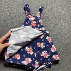 Vintage Osh Kosh B   gosh Red Sailor Bear Nautical Overalls Baby Skort 2t