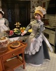 1 12 Dollhouse Miniature Porcelain Victorian Maid Housekeeper Doll In Grey Dress
