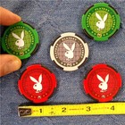 Playboy Poker Chips  5x  Rare Vintage Pb Bunny Chip Lot  Green White Red Acrylic
