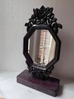 Antique Victorian Walnut  Mirror  Hand-carved Floral Details Vanity Wood Mirror 