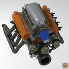 1 8-1 24 Scale 572 Copo Engine  3d Resin Printed Kit With  4l75e-r Transmission