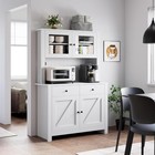 63  Kitchen Pantry Cabinet With Drawers hutch Storage W Adjustable Shelves White