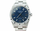 Rolex Air King Mens Stainless Steel Watch Oyster Band Blue Arabic Dial 14010m