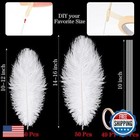 Tigeen 200 Pcs Ostrich Feathers Bulk 12-14 Inch 10-12 Inch 100 Natural Feathe