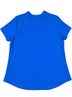 Calvin Klein Women   s L Blue Henley Button Front Short Sleeve Shirt Top Nwot