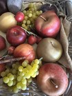 Vintage Faux Fruit Artificial Fake 18 Pc Apples Grapes Kiwi Plum Banana Cherries