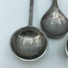 Vintage Pewter Salad Tongs Set Bunny Star Handles Deep Spoon Decorative 12 In