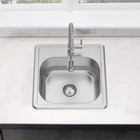 Zuhne Drop-in Stainless Steel Single Bowl Kitchen  Bar And Laundry Utility Sink