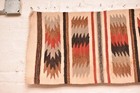 Atq Navajo Rug Native American Indian Eye Dazzler Vintage Weaving 37x19 Textile