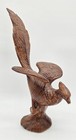 Vintage Mcm Faux Wood Ceramic Roadrunner Figurine Mid Century Bird Decor