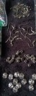 Lot Of Silver Tone Metal Findings  Crimp Beads Earring Wires   2 Spacer Beads