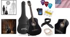 Complete 38-inch Beginner Acoustic Guitar Kit With Gig Bag  Tuner   Accessories