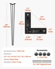Vevor Hairpin Table Legs 40 Inch  Set Of 4 Diy Desk Table Legs 3 Rods Heavy Duty