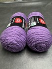 Red Heart Super Saver Medium Purple  Worsted Acrylic   7 Oz Each Skein  2 Pack