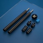 2 Pieces Cue Threaded Ends Carbon Fiber Cue Extension Additional Reach