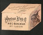 St Louis A b c  American Brewing Beer Bottle 3d Case Novelty Trade Card Sr a abc
