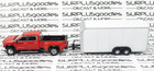 Greenlight Loose 2022 Gmc Sierra 3500hd Dually Pickup W white Enclosed Trailer R