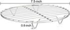 Teamfar Round Cooling Rack Set Of 2  7   Inch 7 5 apos  apos   Silver 