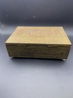 Antique Indian Wood And Brass Box