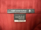 Nike Tiger Woods Platinum Dri-fit Fit Dry Red Striped Polo Golf Shirt Xl