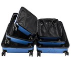 3 Pieces 20  24  28  Travel Spinner Luggage Set Bag Abs Trolley Suitcase W tsa