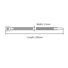 Self-locking Nylon Cable Ties Zip Wrap Bind Wire High Temp Resistance 2 5x100mm