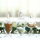 3 Clear Glass Apothecary Jars Containers With Lids Dessert Party Decorations