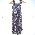 Art Class Walk Through Maxi Romper Girls Medium 7 8 Smocked Floral Boho Peasant