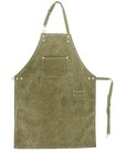 No-tie Canvas Apron Heavy-duty 16oz Work Apron With Front Pocket Extra Long S   