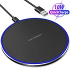 10w Wireless Fast Charger Charging Pad Dock For Samsung Iphone Android Cellphone