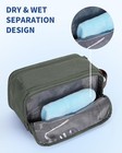 Toiletry Bag For Men Travel Toiletry Organizer Canvas And Leather Dopp Kit Wa   