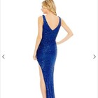     Ieena For Mac Duggal Royal Blue Sequin Gown     Size 8     Formal Wedding Guest