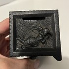 Old Coin Bank Mini Vault Safe Cast Iron Vintage Antique Combination