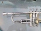 Vintage 1920s Buescher Model 9 Trumpet  Silver With Gold Inlay And Bell 