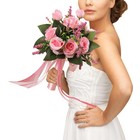 1x Wedding Bouquet For Bride Artificial Rose Flowers Bouquet For Party Wedding