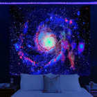 Blacklight Tapestry Glow In The Dark Uv Space Universe Galaxy Black Light Poster
