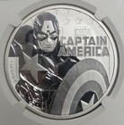 2019 Tuvalu 1 Oz  9999 Silver Round Captain America First Releases Ngc Ms 70