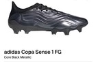 Fw6498 Men   s 13 Adidas Copa Sense  1 Fg Soccer Cleats - Core Black Metallic  225